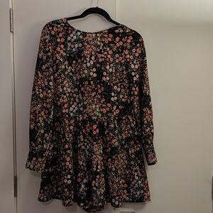 Zara long sleeve floral short romper